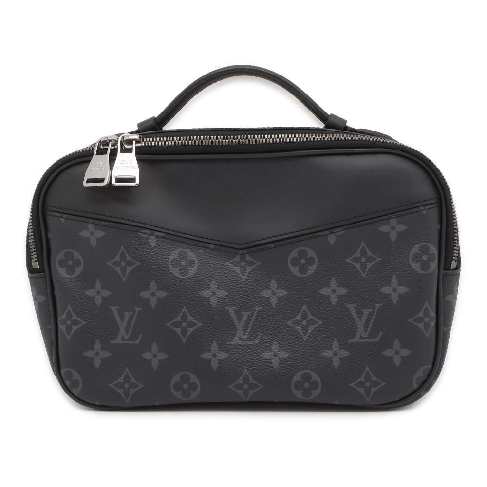 Louis Vuitton Monogram Eclipse Black Bum Bag Clutch Waist Clutch Black